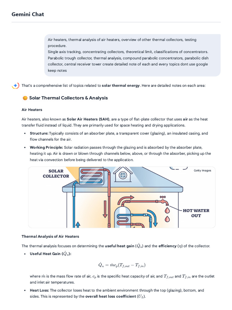Solar Thermal Collectors Overview | PDF | Heat Transfer | Solar Energy