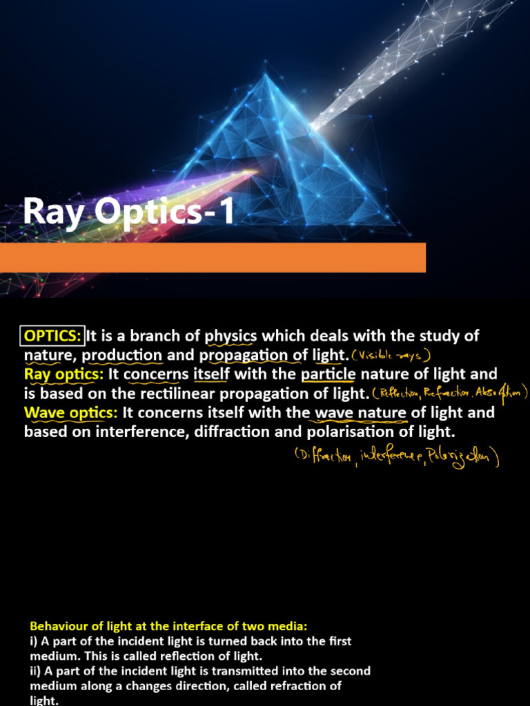 Ray Optics Notes | PDF