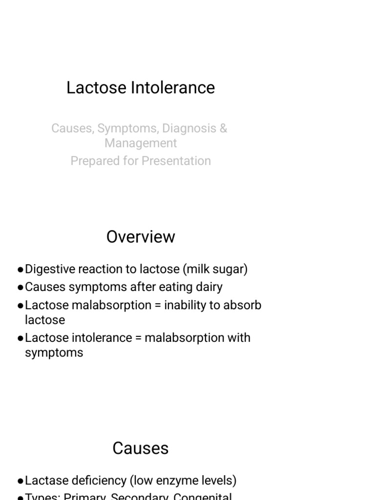 Understanding Lactose Intolerance | PDF