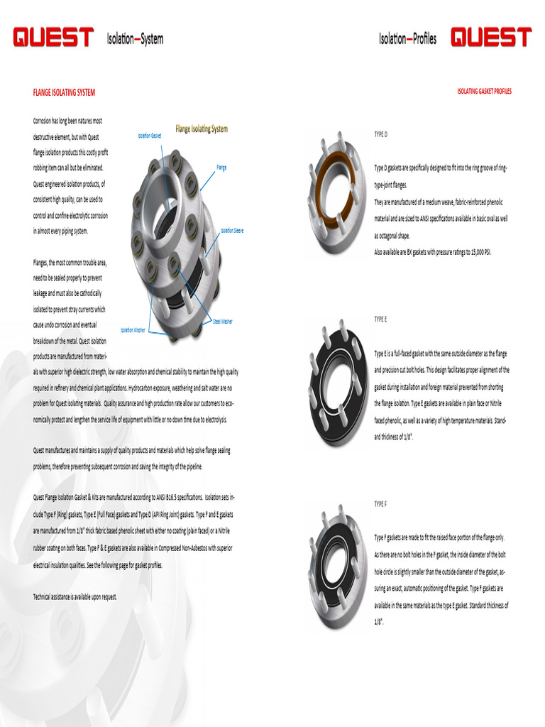 Flange Isolation Systems for Corrosion Control | PDF | Mechanical ...