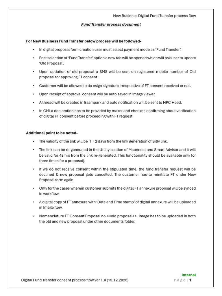 New Business Fund Transfer Process Guide | PDF | Software | Computing