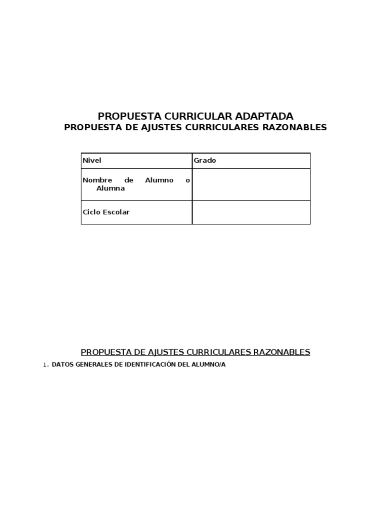 Ajustes Curriculares Razonables | PDF | Evaluación | Plan de estudios