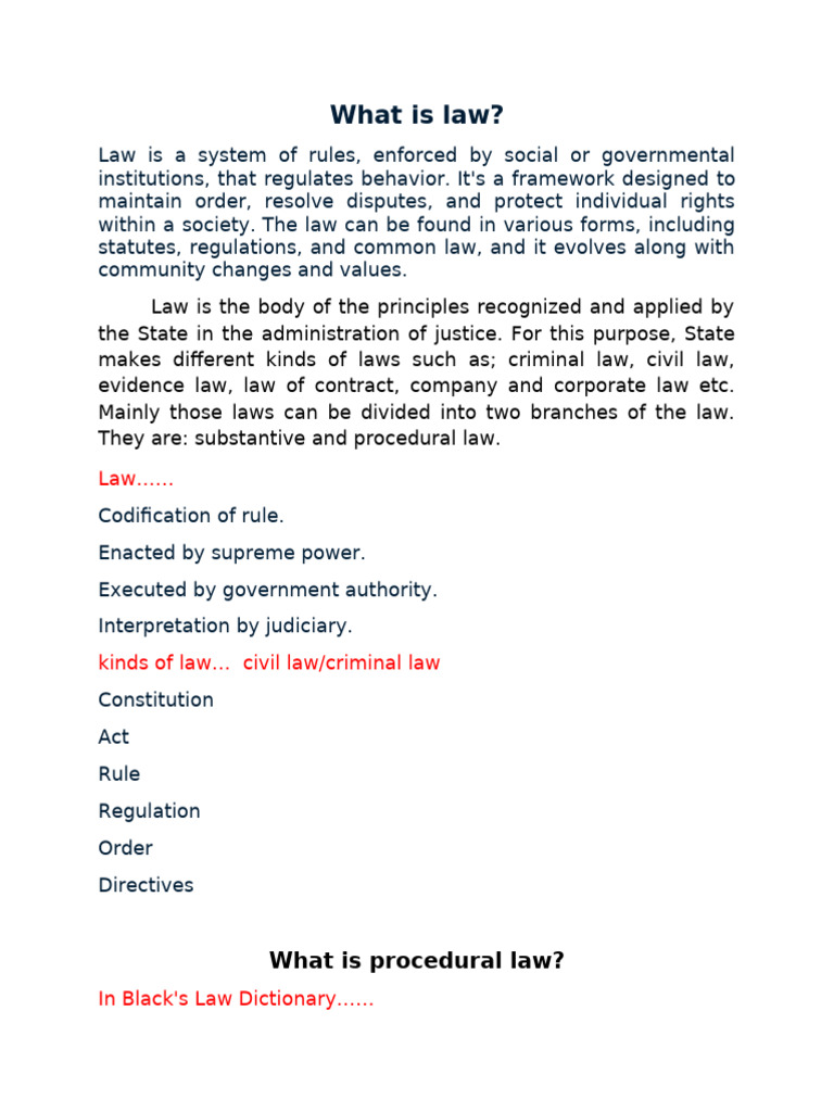 Understanding Procedural Law Basics | PDF | Procedural Law | Common Law