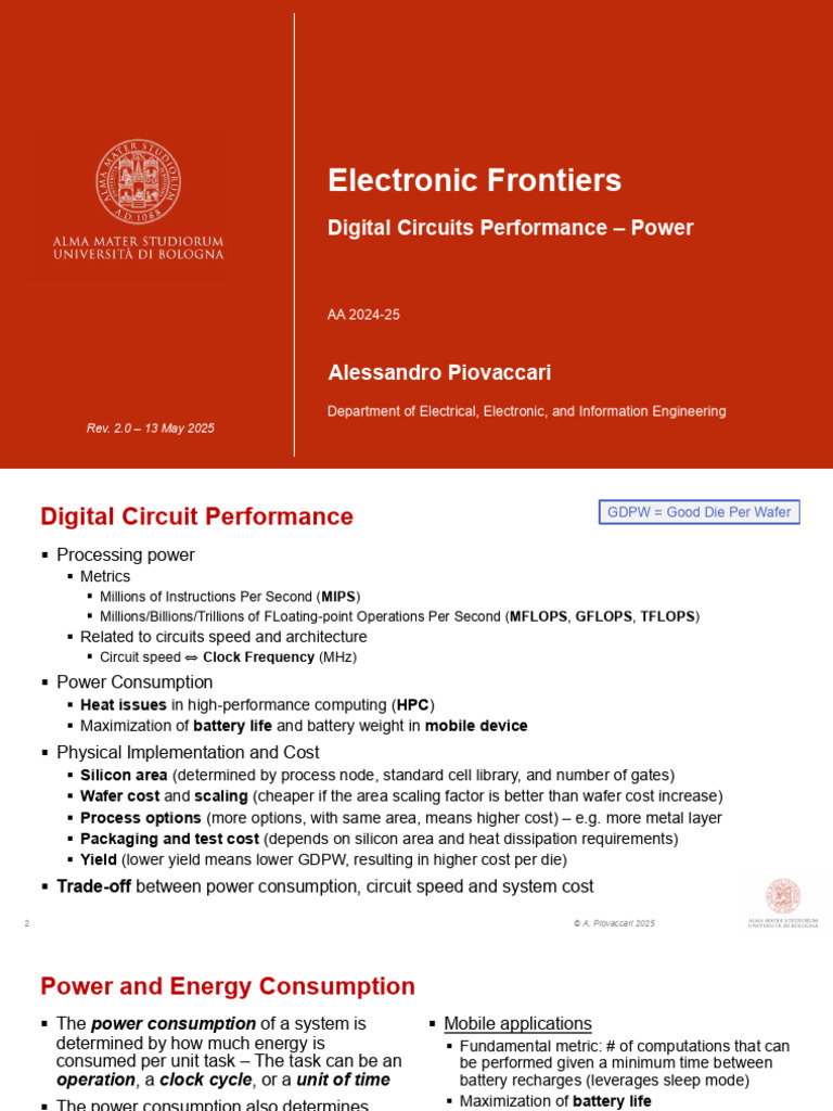 Digital Circuits Power and Performance Analysis | PDF | Field Effect ...