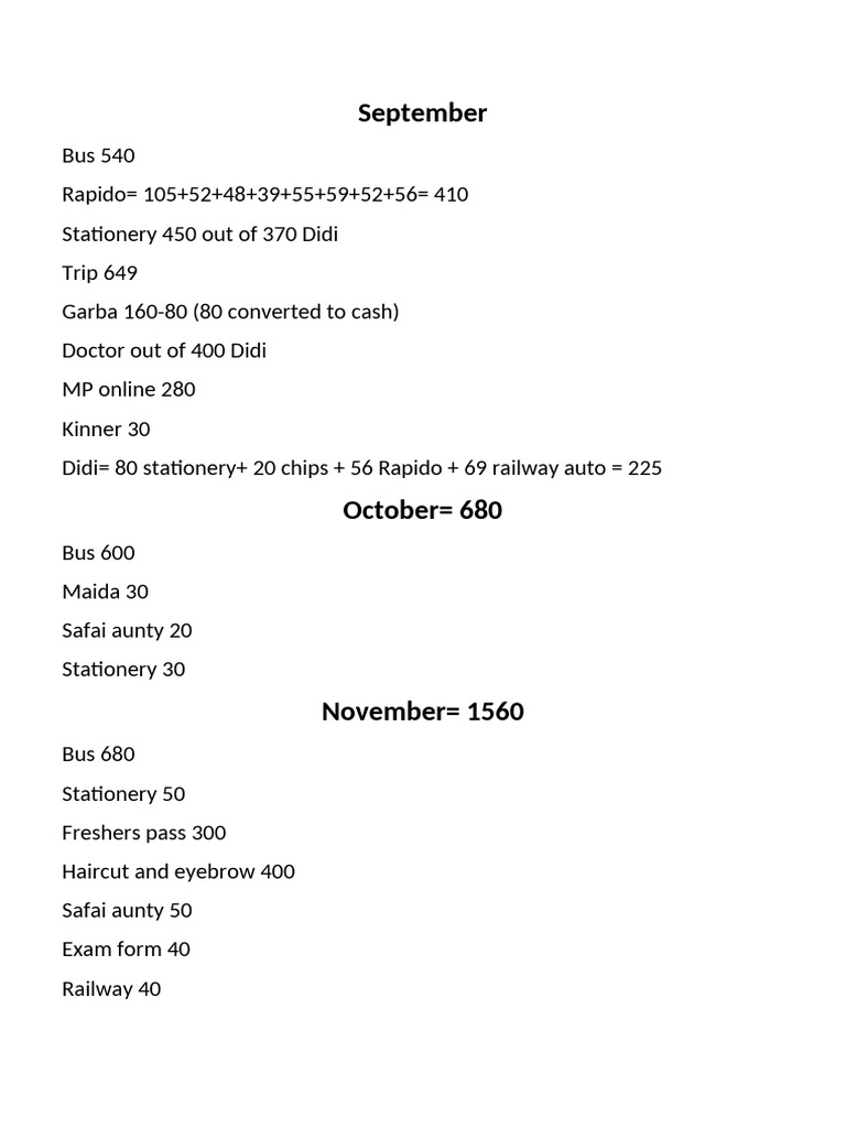 Monthly Expense Breakdown Report | PDF