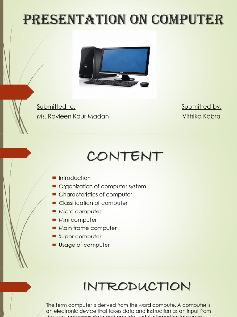 Overview of Computer Systems and Types | PDF | Microcomputers ...
