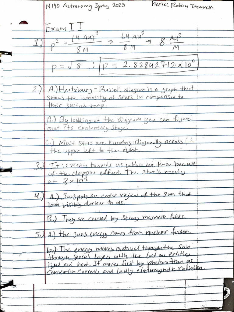Astro - Exam 2 | PDF