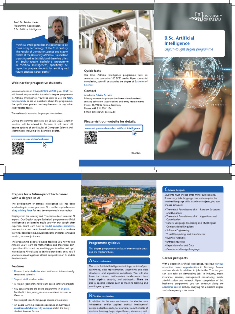 B.Sc. in Artificial Intelligence Overview | PDF | Artificial ...