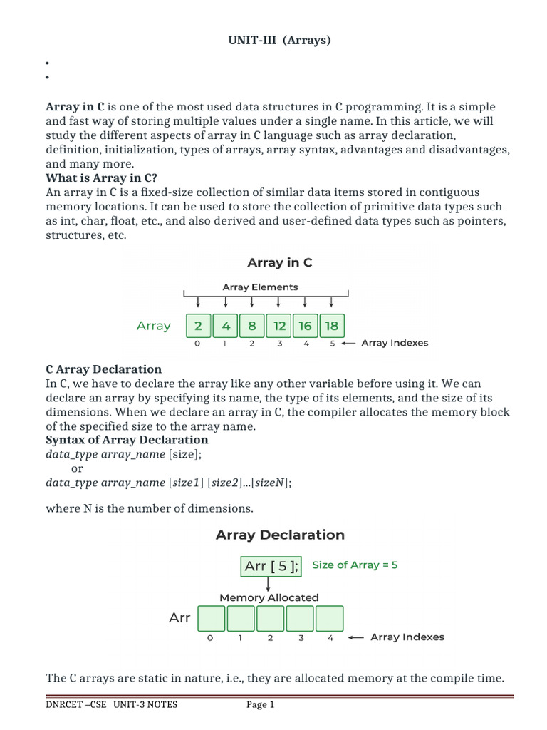 IP-UNIT-3 -R23 | PDF | Pointer (Computer Programming) | Data Type