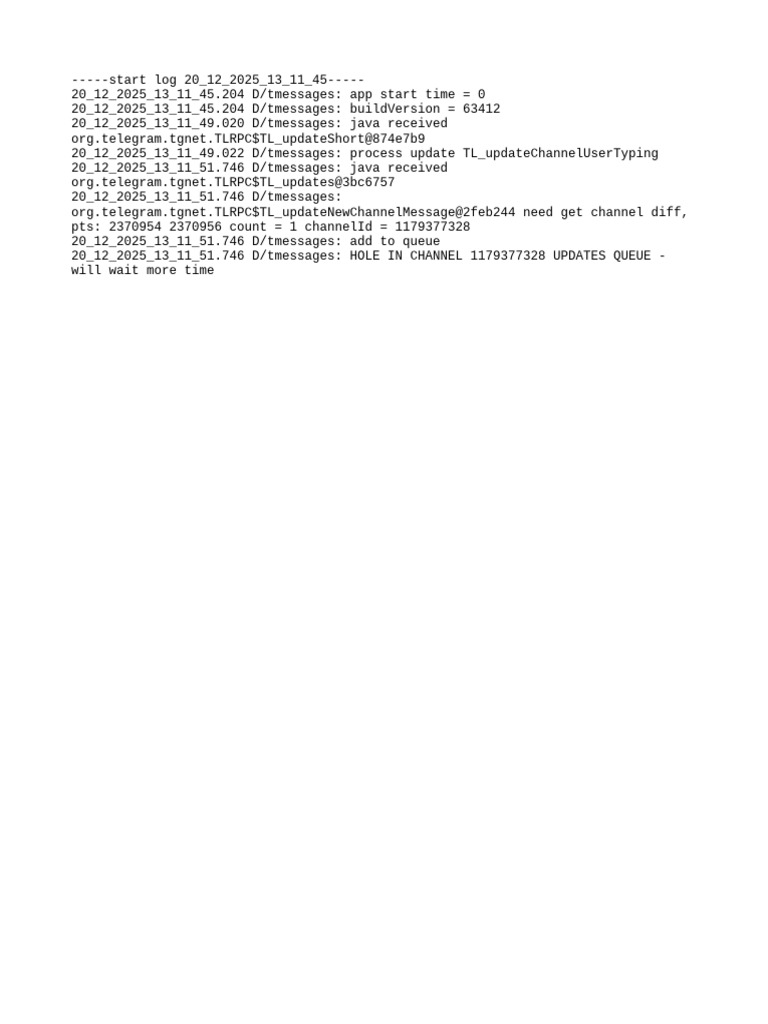 Telegram Channel Update Log 2025 | PDF
