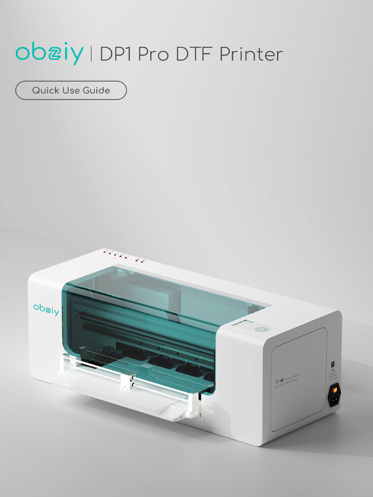 Obziy DP1 Pro DTF Printer User Manual-Dec2025 | PDF