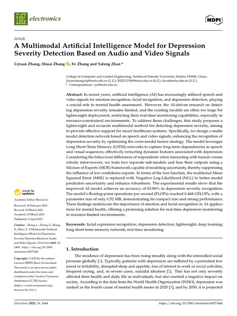 AI Model for Depression Detection | PDF | Artificial Intelligence ...