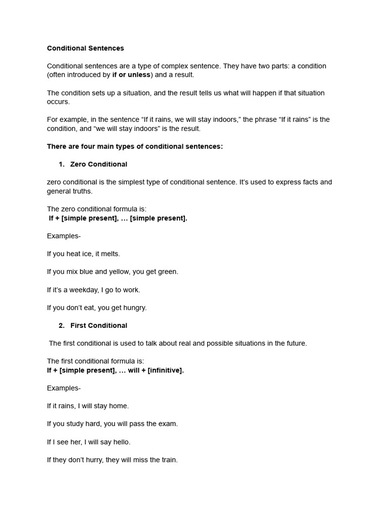 Conditional Sentences | PDF | Linguistics | Syntax