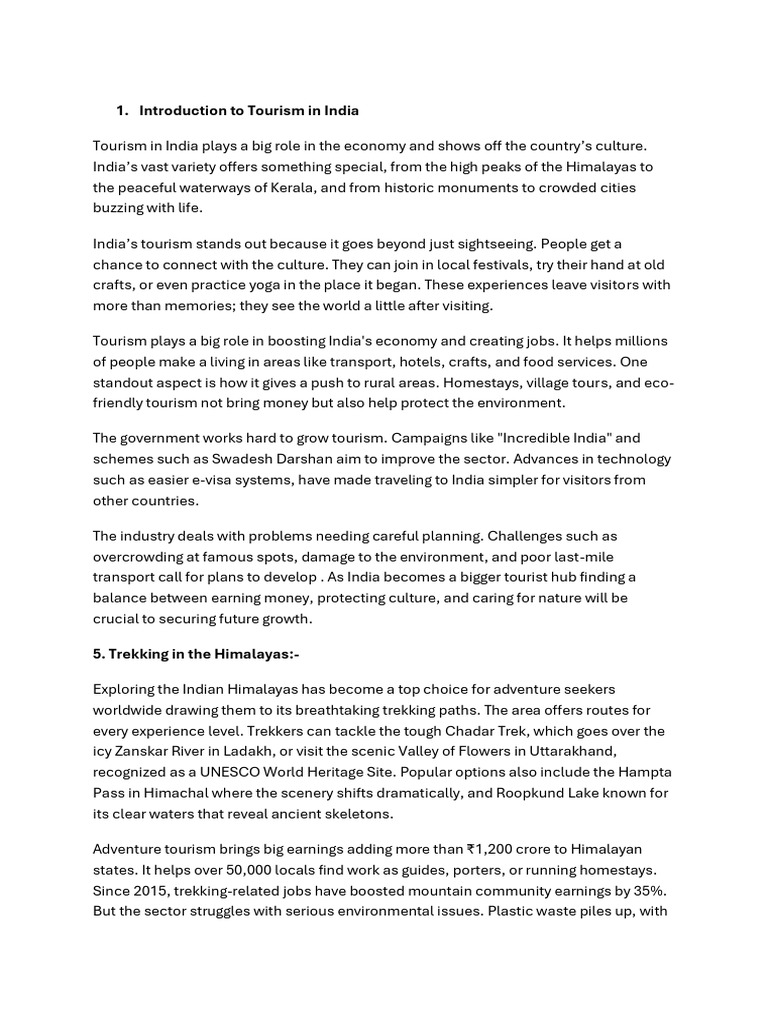 Geography Project | PDF | Tourism | Sustainability