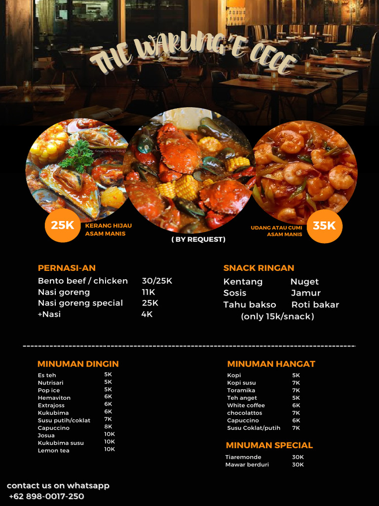 Menu and Prices at Warung Cece | PDF