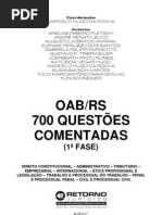 700 questões oab Retorno Jurídico