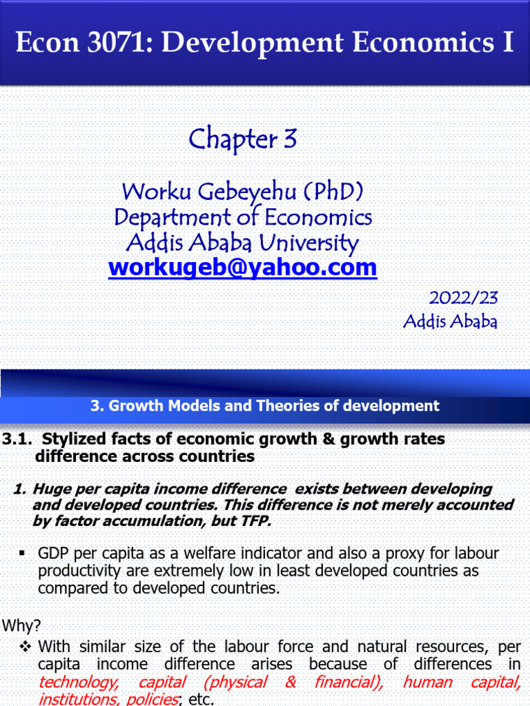 Economic Growth in Developing Countries | PDF | Labour Economics ...