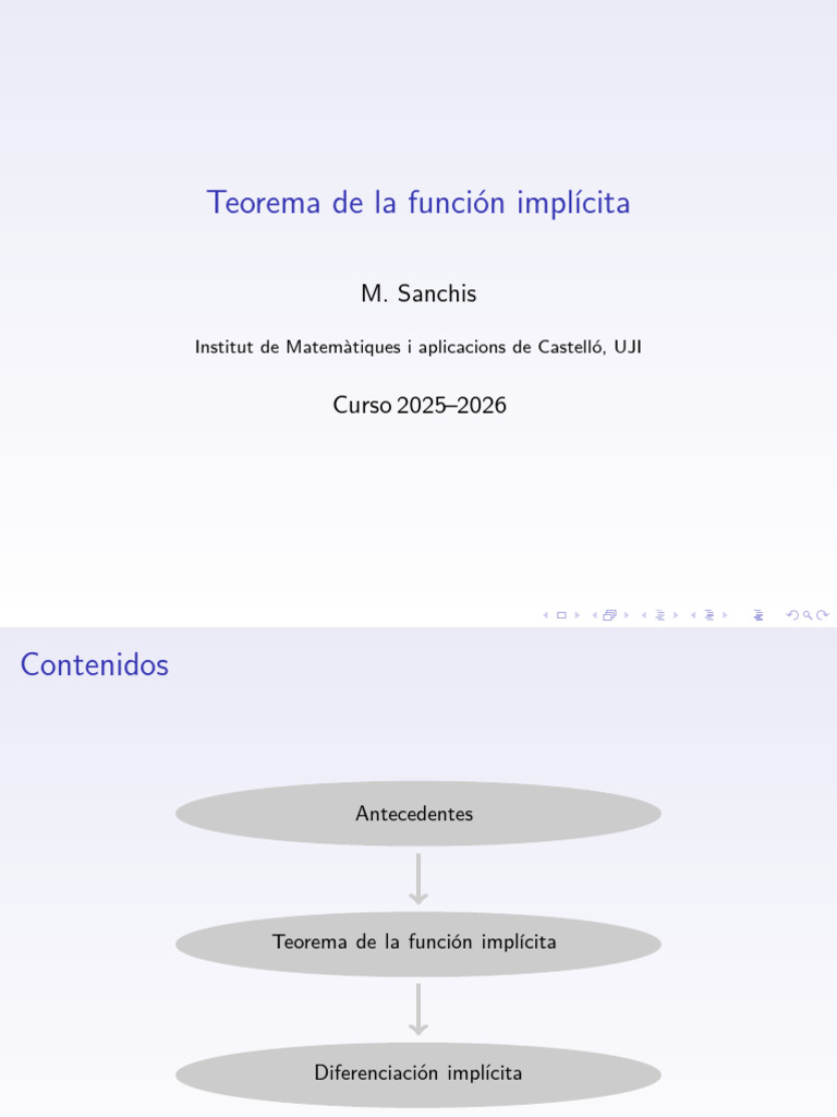 Teorema de la Función Implícita en Matemáticas | PDF | Ecuaciones ...