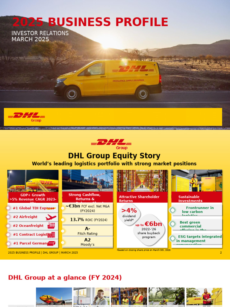 DHL Group 2025 Business Profile Overview | PDF | Climate Change ...
