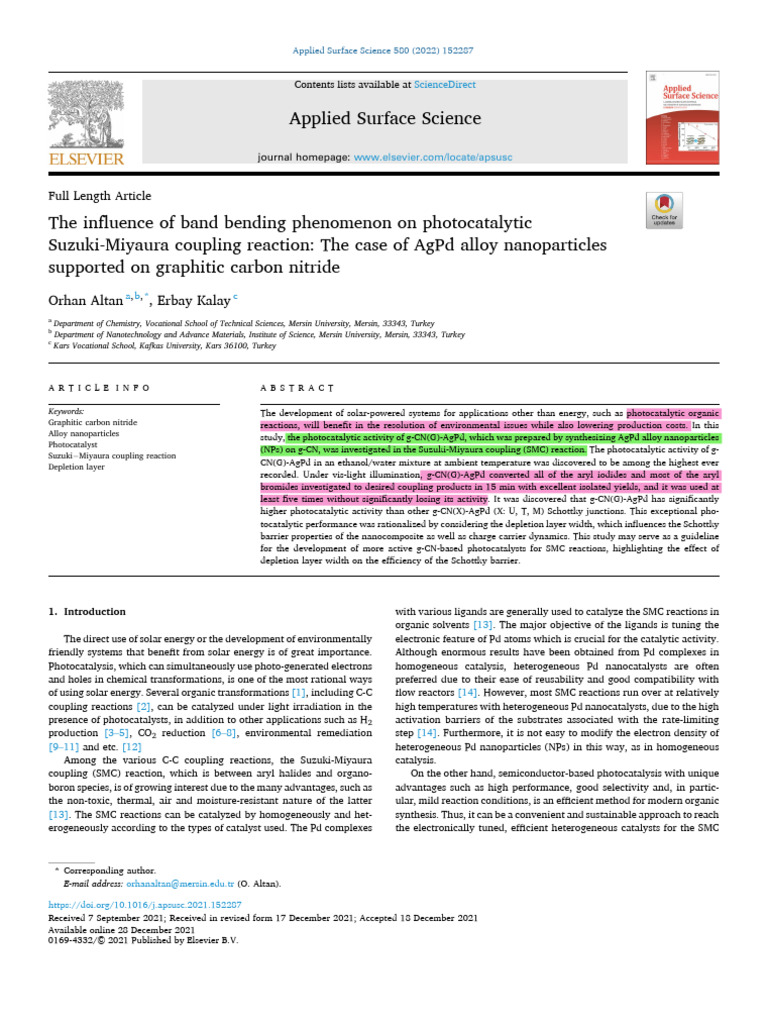 AgPd Nanoparticles for Photocatalytic SMC | PDF | X Ray Photoelectron ...