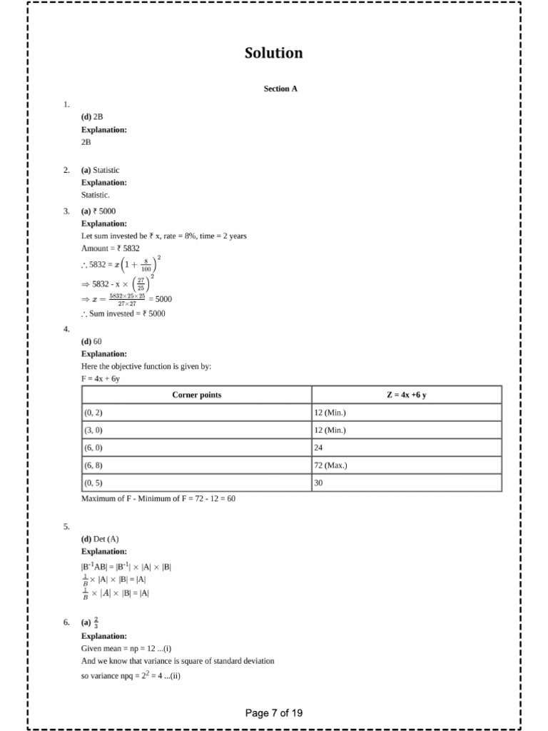 Sample Paper 1 | PDF