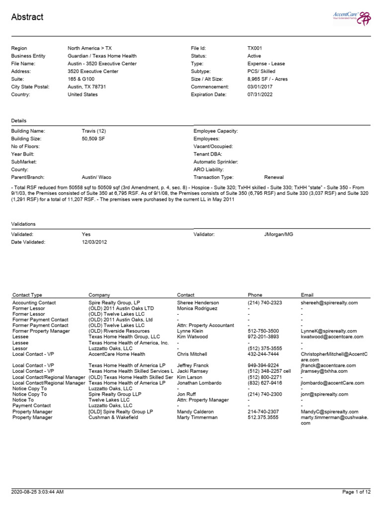 TX001 - Before Abstract | PDF | Taxes | Lease