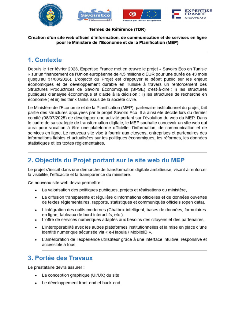 Site Web Officiel du MEP en Tunisie | PDF | Sécurité des systèmes d ...