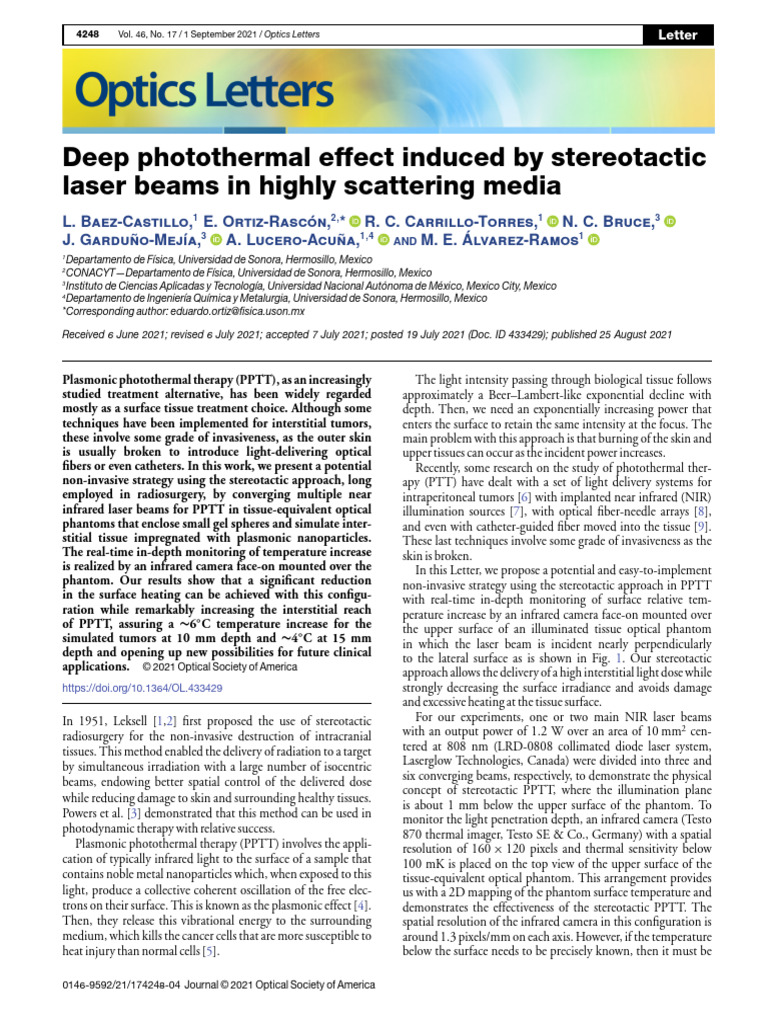 Optics_Letters_2021 | PDF | Infrared | Nanoparticle