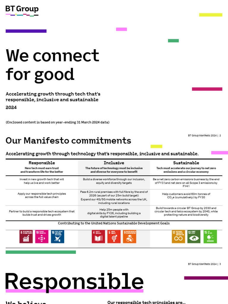 BT Group 2024 Responsible Tech Manifesto | PDF | Cost Of Living ...