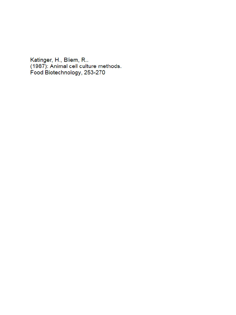 Animal Cell Culture Methods | PDF