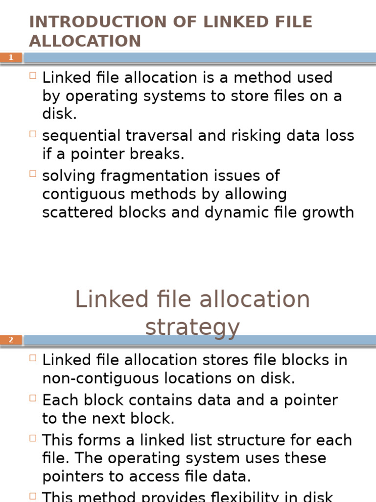 Linked File Allocation Explained | PDF | File System | Computer File