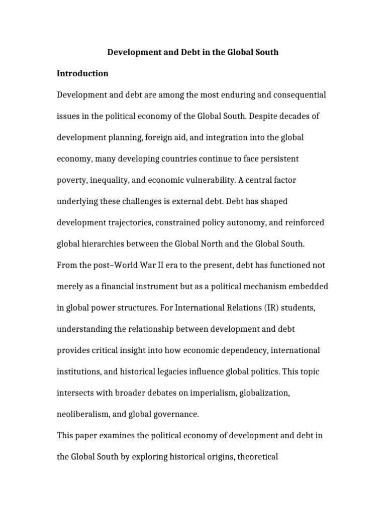 Debt and Development in the Global South | PDF | International Monetary ...