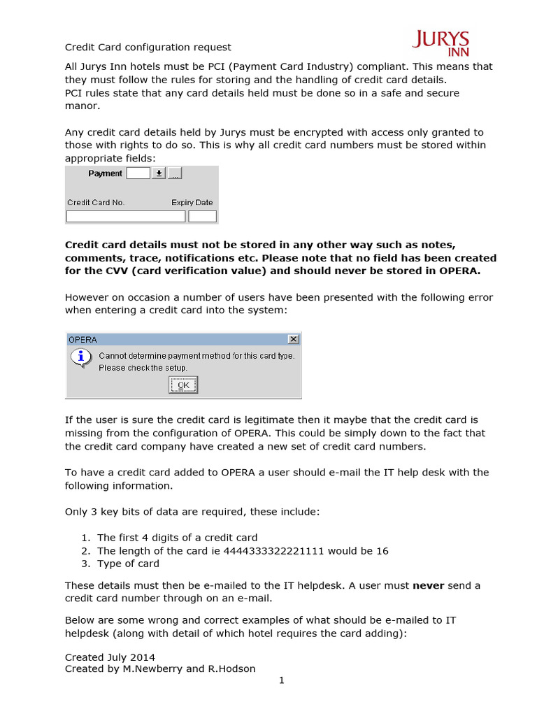 Credit Card Configuration Request | PDF | Credit Card | Computing