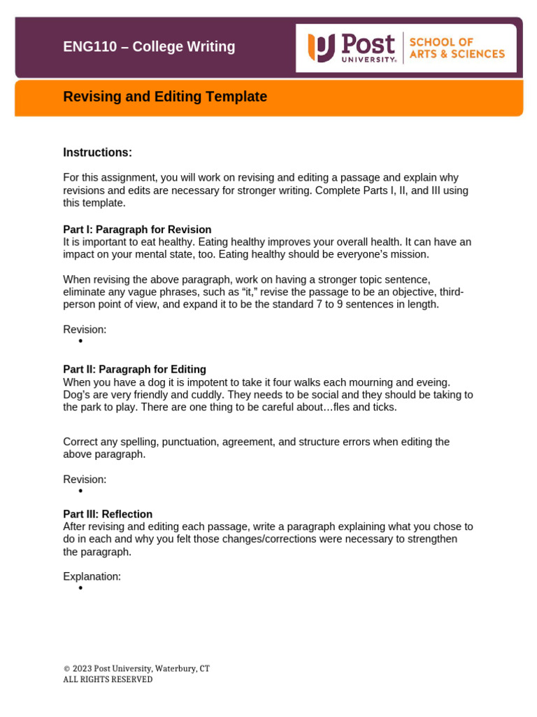 ENG110 Unit 6 Assignment Template | PDF