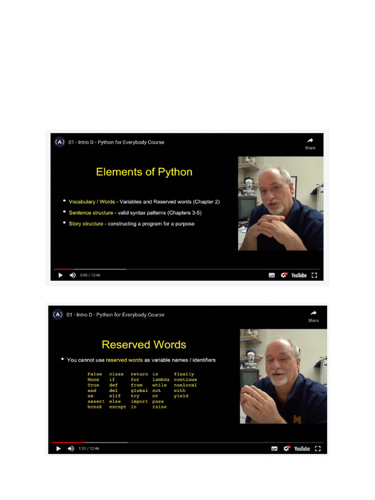 Understanding Python Reserved Words | PDF