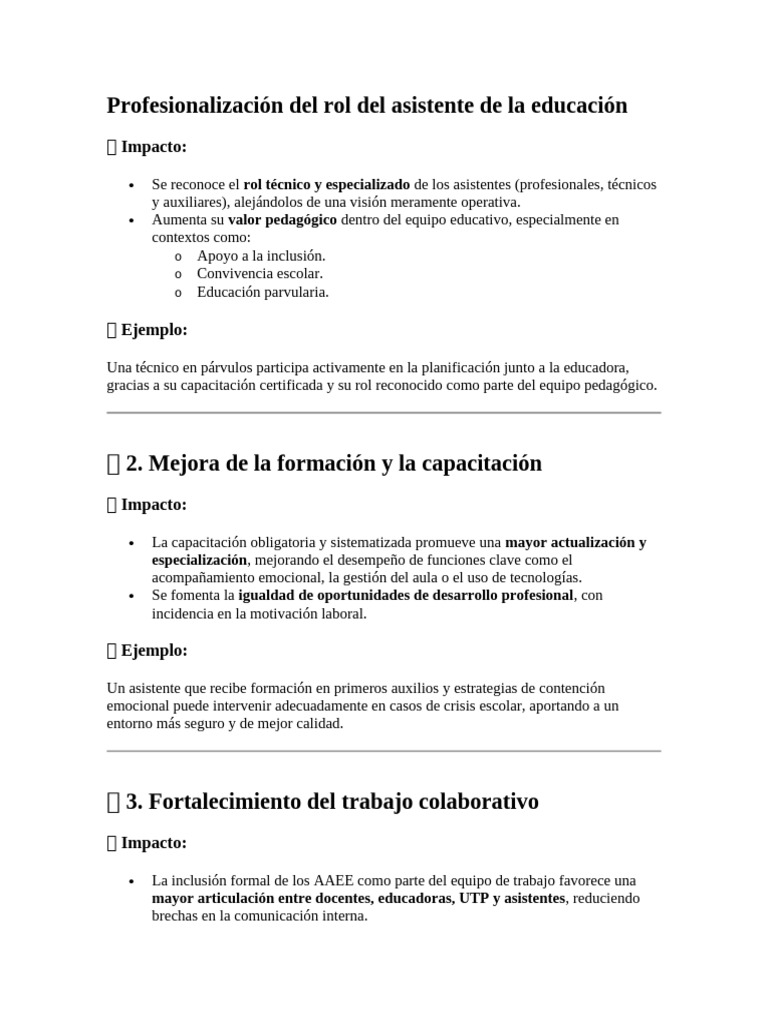 Profesionalización Del Rol Del Asistente de La Educación | PDF ...