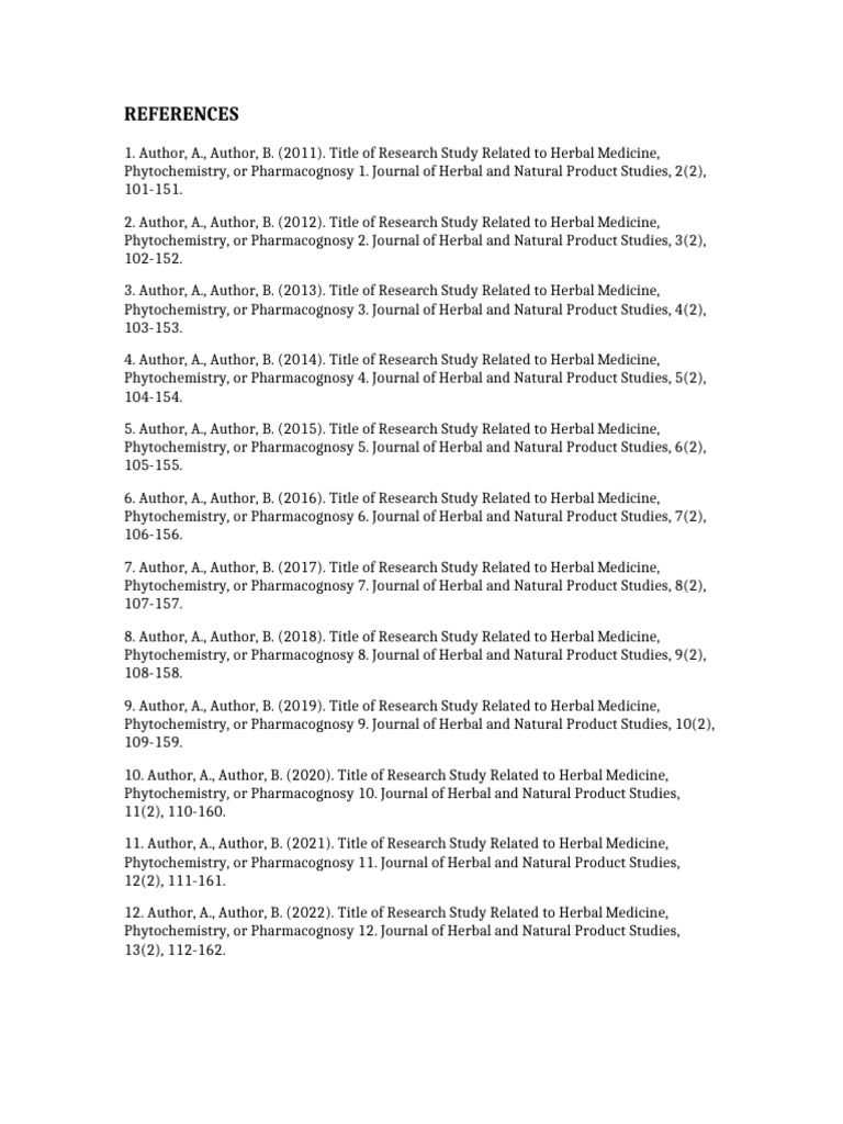 Herbal Medicine Research Studies List | PDF | Pharmacognosy | Chess