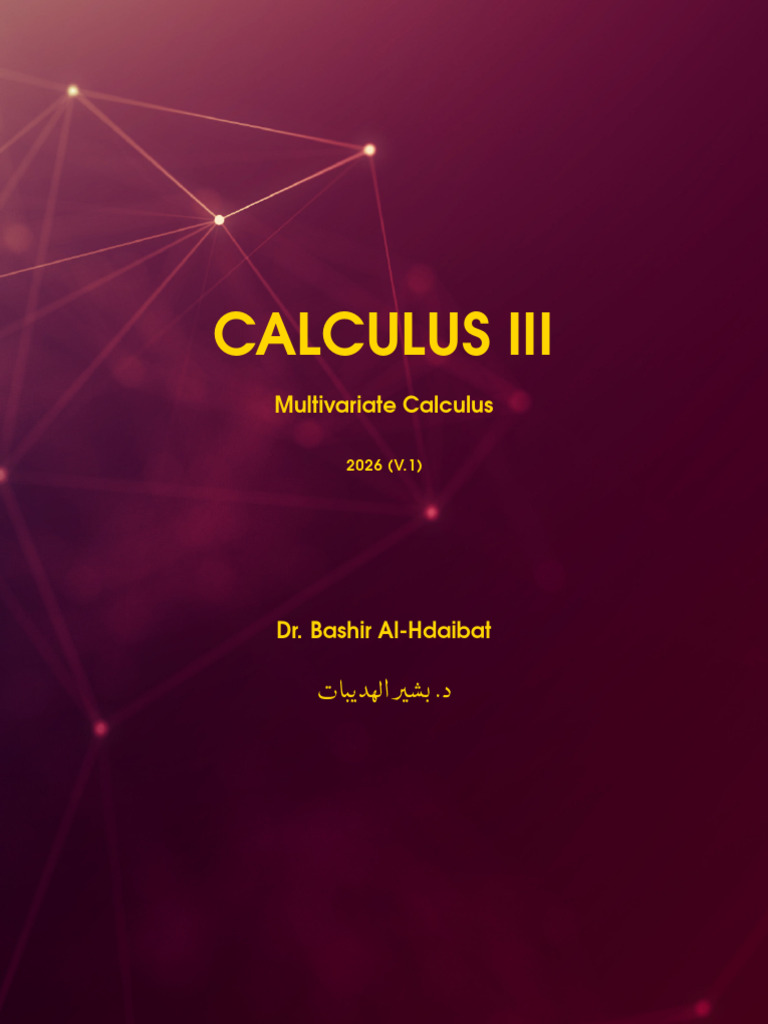 CalculusIII 2026 | PDF | Cartesian Coordinate System | Derivative