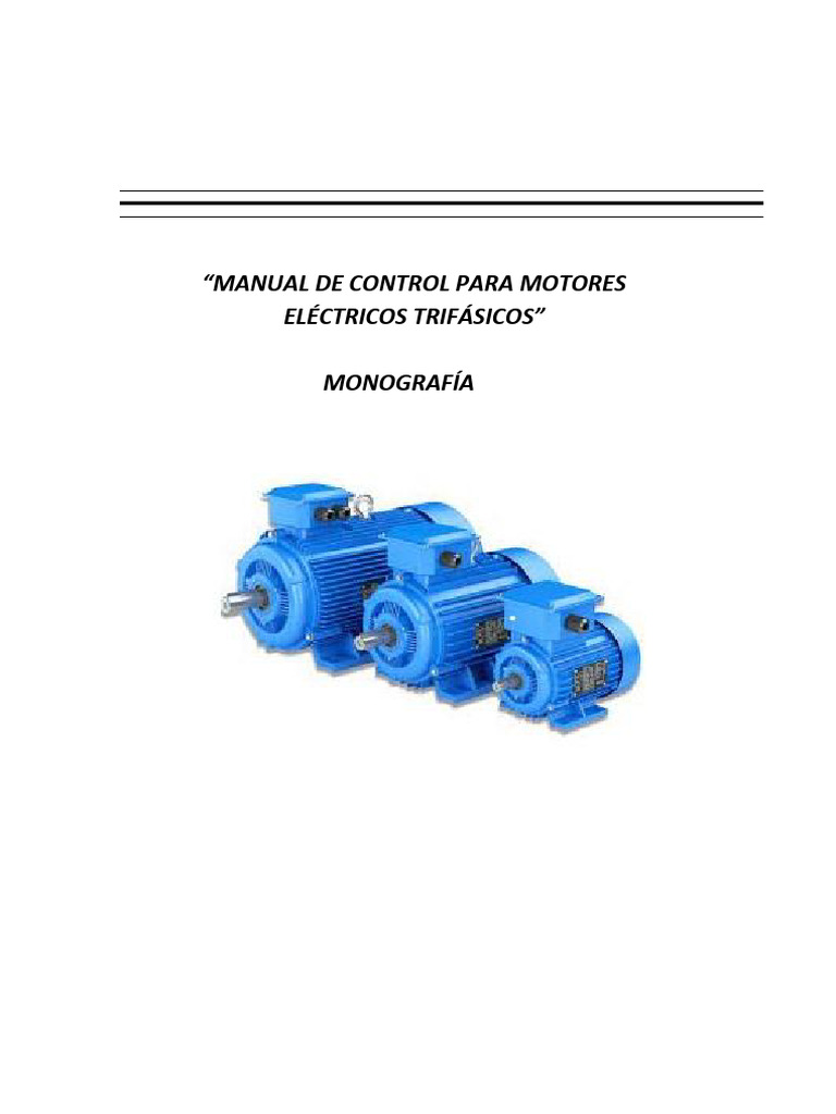 Manual de Control de Motores Trifásicos | PDF | Motor eléctrico ...