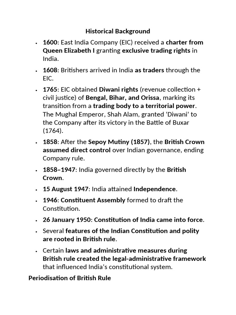 Evolution of British Rule in India | PDF | Government