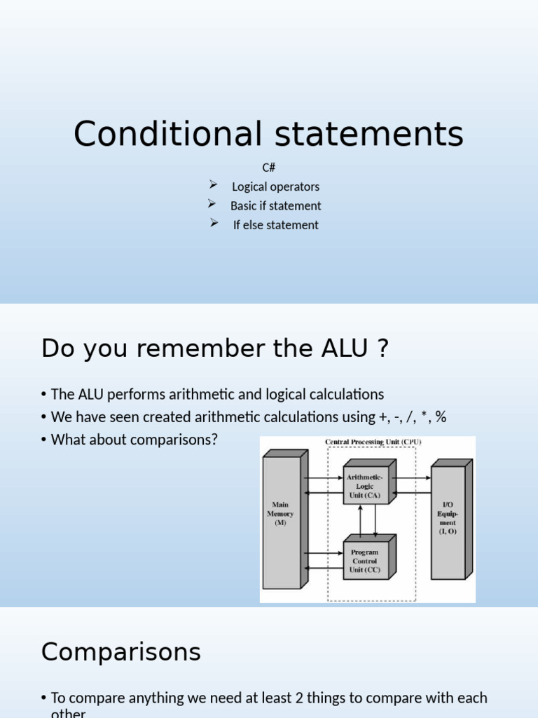 Conditional Statements Intro A | PDF | Computer Programming | Software ...