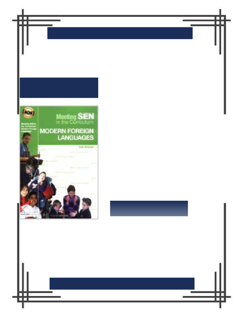 Meeting SEN in the Curriculum Modern Foreign Languages Meeting SEN in ...