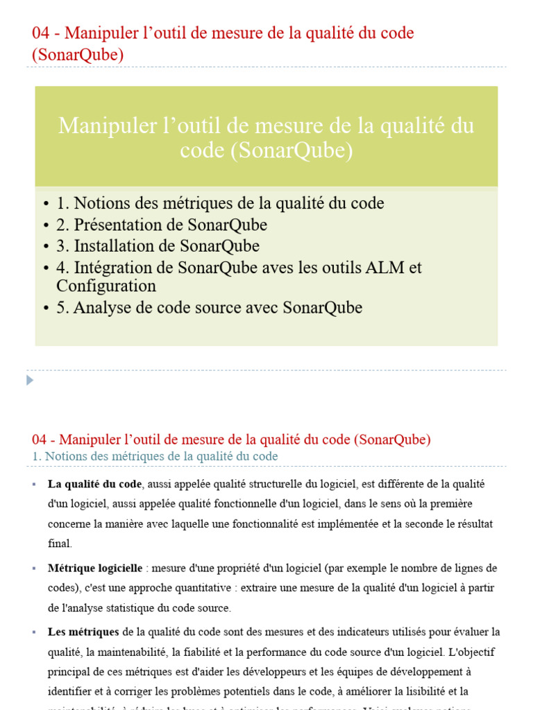 Guide d'utilisation de SonarQube | PDF | Bug (informatique) | Logiciel