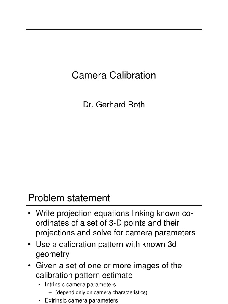 Camera Calibration | PDF | Eigenvalues And Eigenvectors | Equations