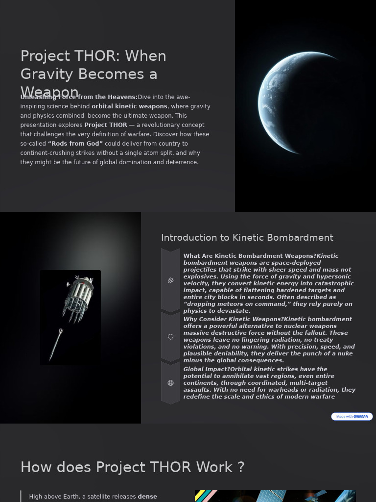 Project THOR: Kinetic Bombardment Explained | PDF | Military Technology ...