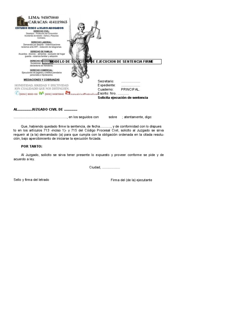 6 de Ejecucion de Resoluciones Judiciales | PDF | Demanda judicial | Ley  procesal