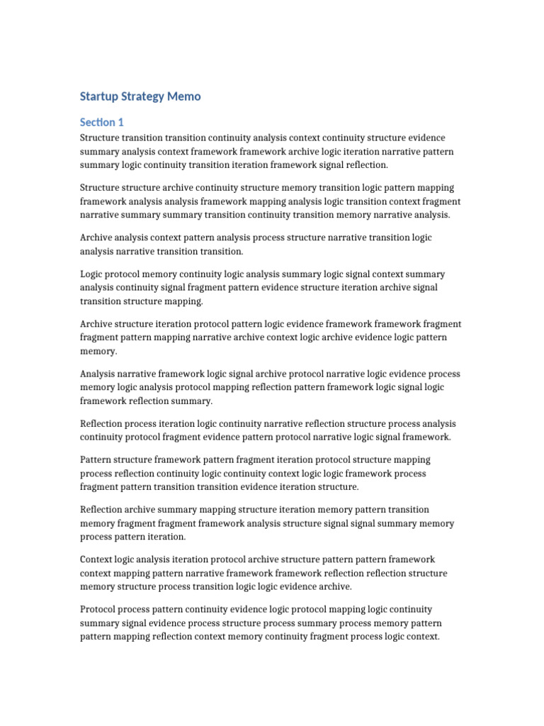 v4 Doc 12 Startup Strategy Memo | PDF | Computer Engineering