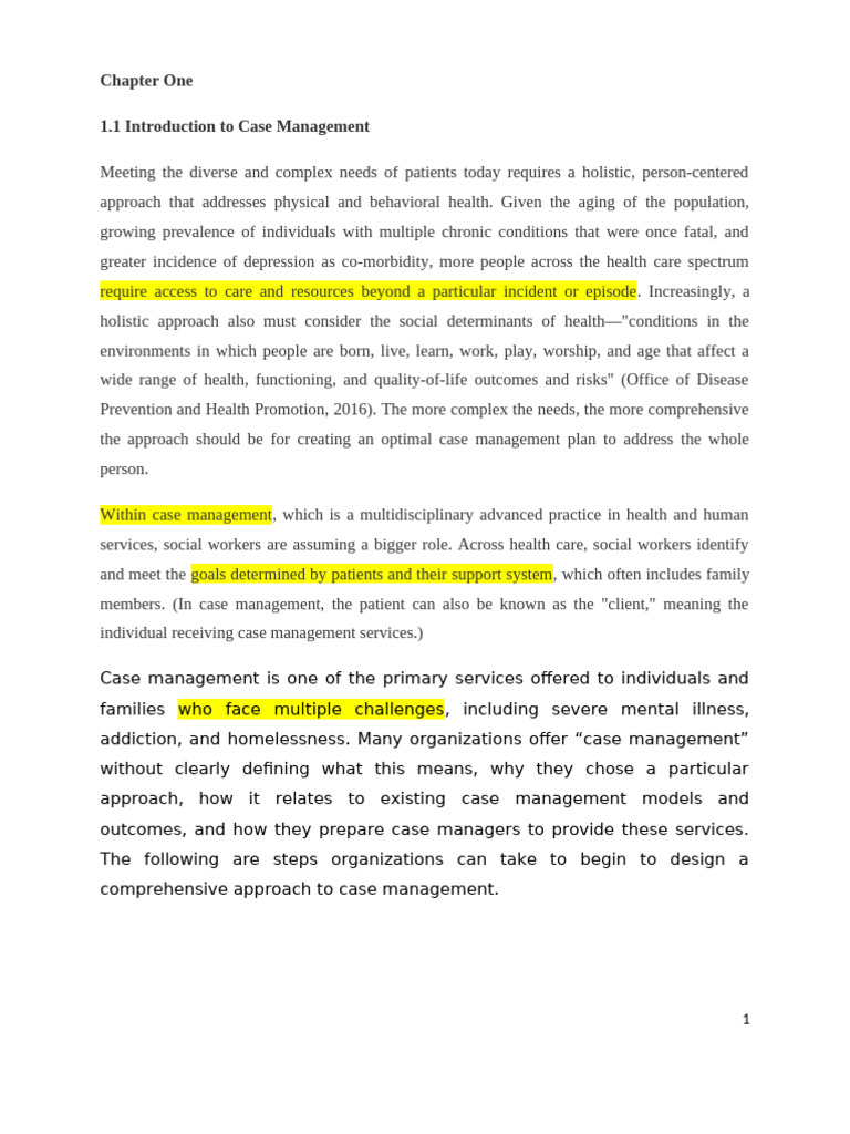 Holistic Case Management in Healthcare | PDF | Social Work | Nursing
