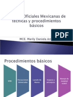 Normas Oficiales Mexicanas de técnicas y procedimientos básicos