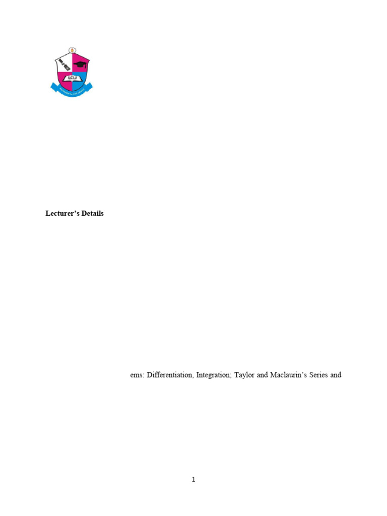 Engineering Mathematics I Course Overview | PDF | Matrix (Mathematics ...